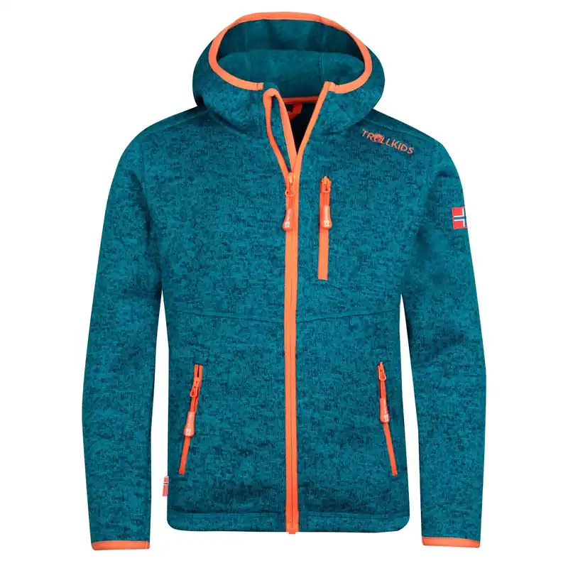 Trollkids Kids Jondalen Jacket XT Blue/Glow Orange Finale Aktion