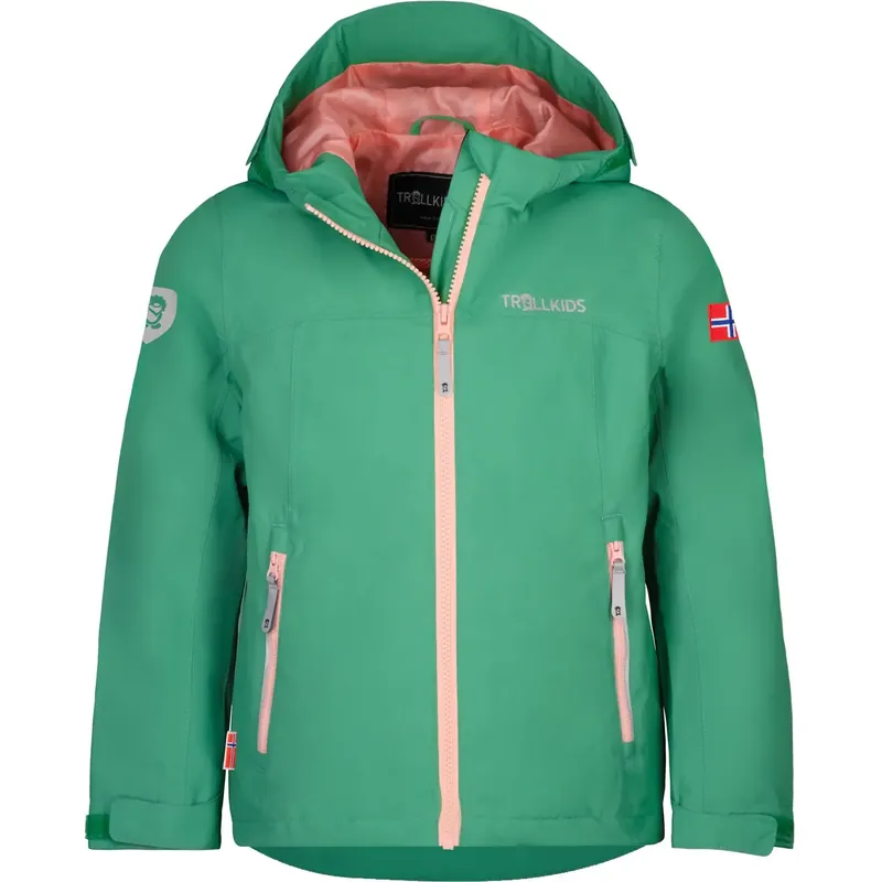 Direktkauf Trollkids Kids Telemark JKT Leaf Green/Dahlia