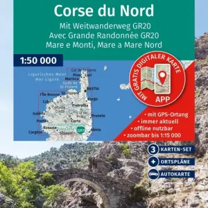 Kompass-Verlag Wanderkarte Korsika Nord, Corse du Nord Begrenztes Angebot