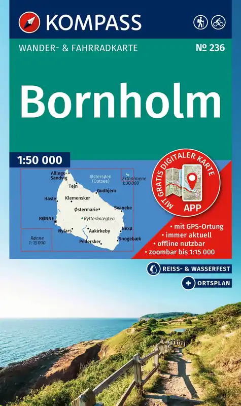 Kompass-Verlag WK 236 Bornholm Zertifiziert