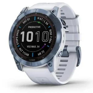 Garmin GPS Fenix 7X Sapphire Solar Weiß/Blau Ti Bestpreis