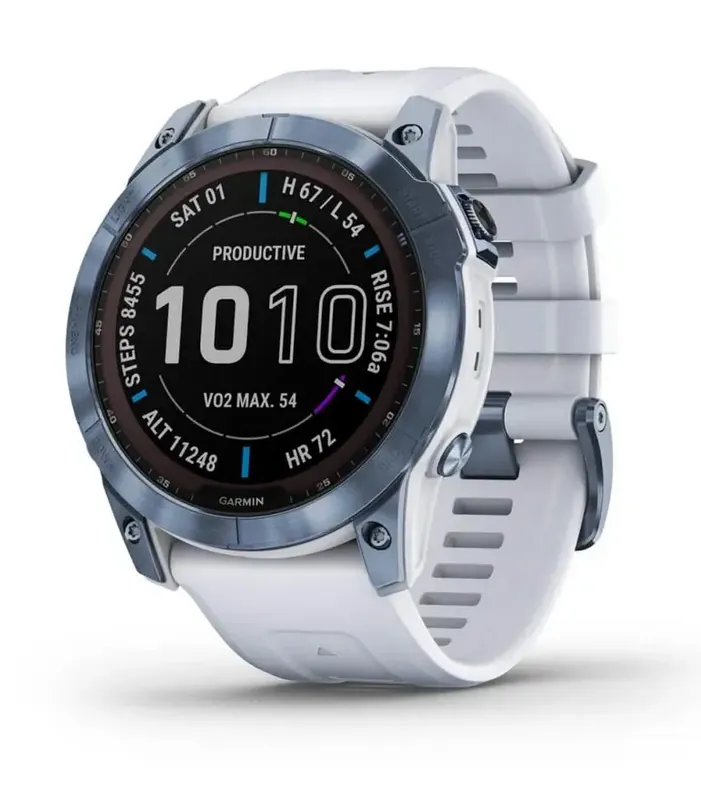 Garmin GPS Fenix 7X Sapphire Solar Weiß/Blau Ti Bestpreis