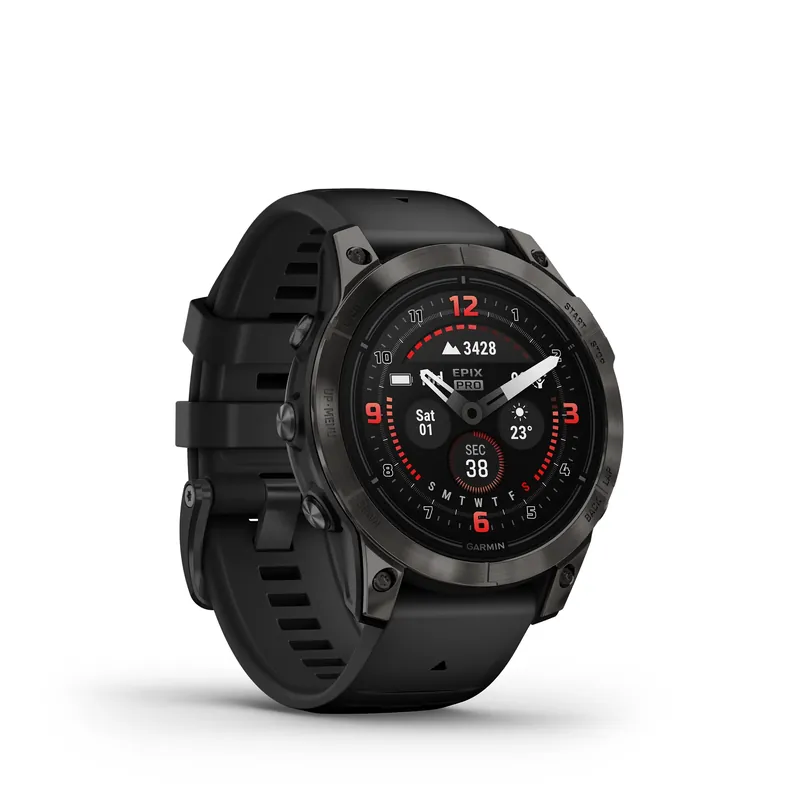 Garmin EPIX PRO (GEN 2) - SAPPHIRE EDITION 47MM Schwarz/Carbongrau Titan DLC Neuheit