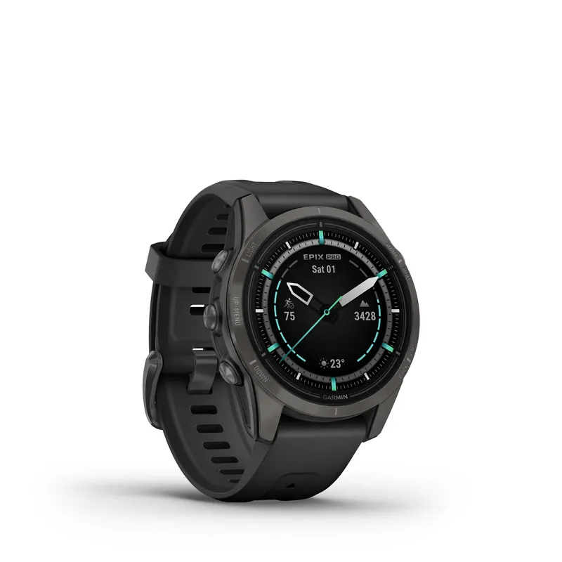 Garmin EPIX PRO (GEN 2) - SAPPHIRE EDITION 42MM Schwarz/Carbongrau Titan DLC Sichere Zahlung