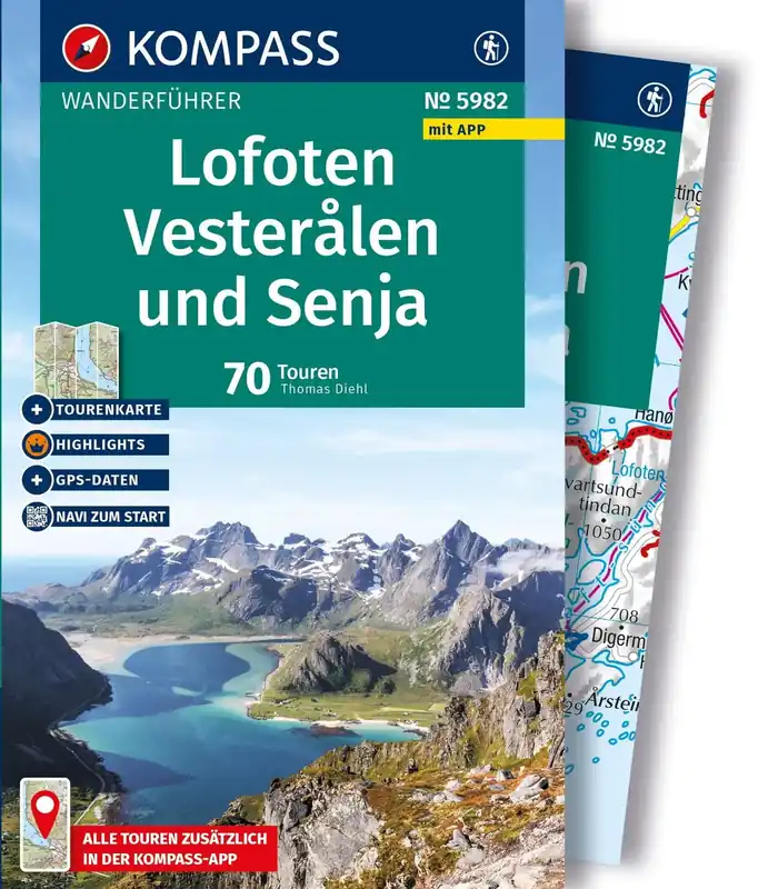 Kompass-Verlag Wanderführer 5982 Lofoten, Vesteralen und Senja Preis Gesenkt