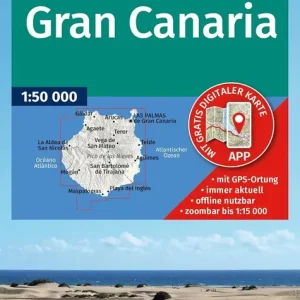 Sonderangebot Kompass-Verlag Wanderkarte Gran Canaria