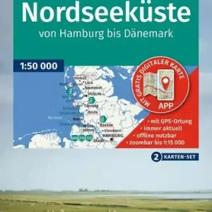 Kompass-Verlag WK Nordseeküste von Hamburg bis Dänemark Günstig