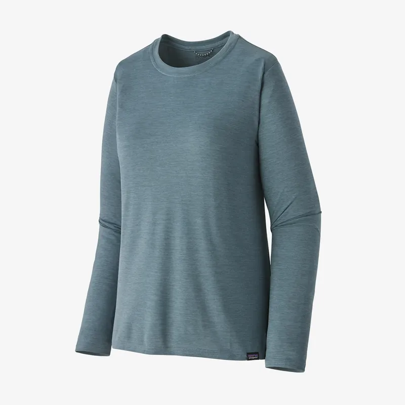 Highlight Patagonia W‘S L/S Cap Cool Daily Shirt Steam Blue - Light Plume Grey X-Dye