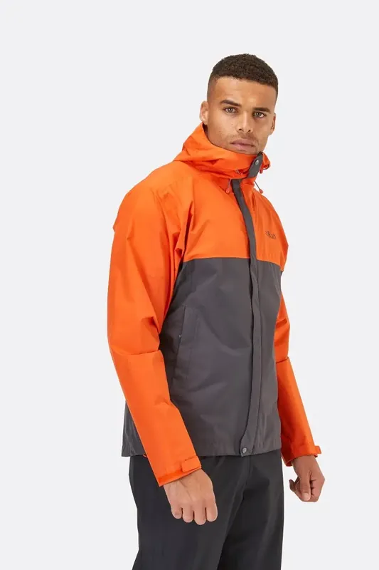 Rab Downpour Jacket Firecracker/Graphene Sale