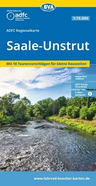 BVA BikeMedia ADFC-Regionalkarte Saale-Unstrut 1 75.000 Jetzt Bestellen