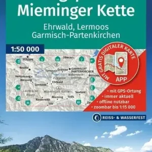Echt Kompass-Verlag Wanderkarte Zugspitze, Mieminger Kette