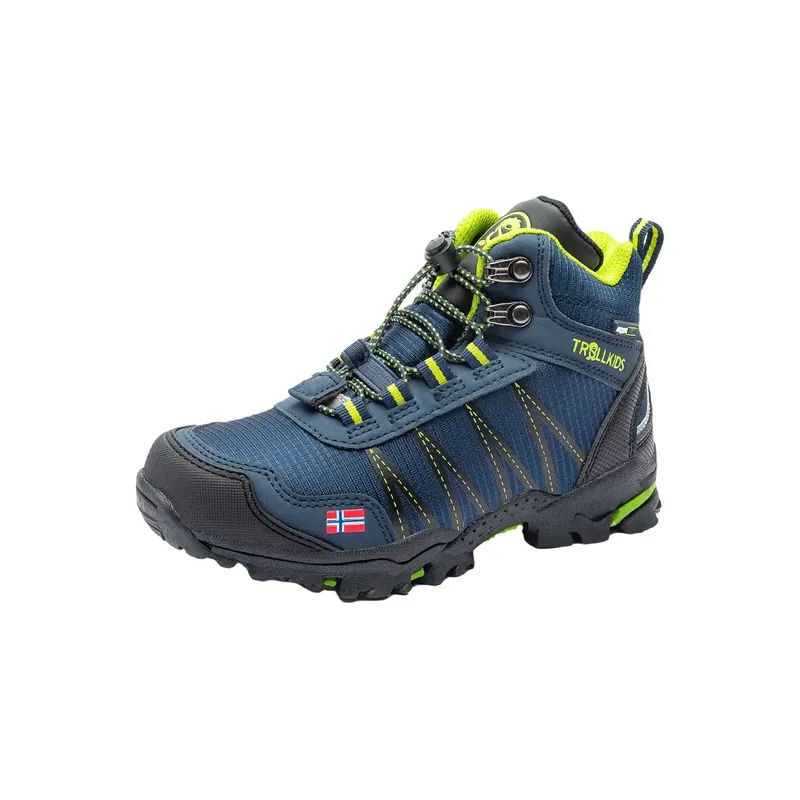 Billig Trollkids Kids Trolltunga Hiker Mid Navy/Green