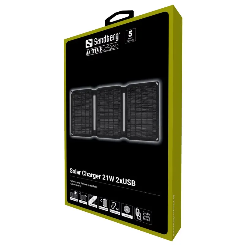 Zertifiziert Sandberg Solar Charger 21W 2xUSB