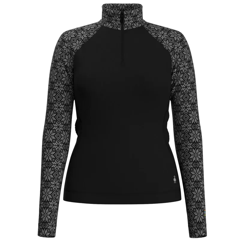 Online Kaufen Smartwool Classic Thermal 1/4 Zip Woman - Black Snow