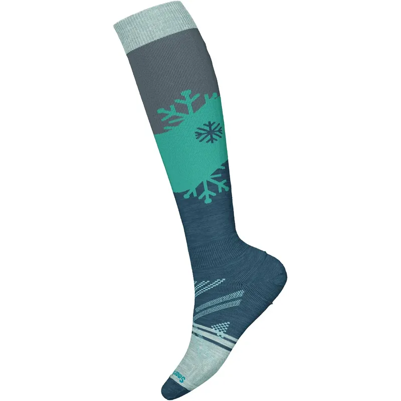Finale Aktion Smartwool Ski Full Cushion Snow Print Woman - Frostgreen