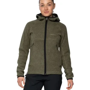 Günstig Bergans Vaagaa Merino Terry Midlayer Hoody W Green Mud