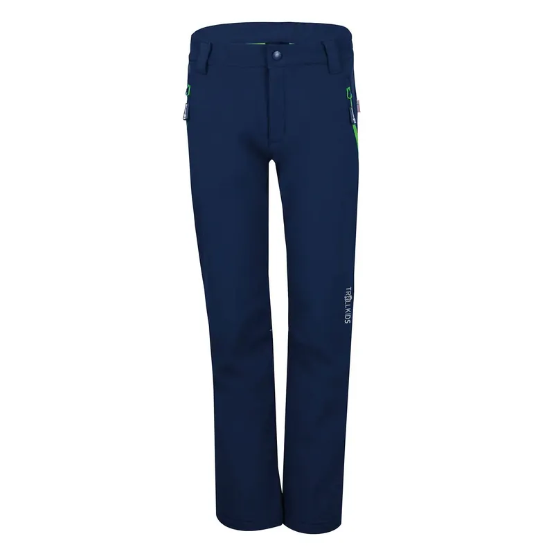 Trollkids Kids Fjell Softshell Pant Navy/Green Neu