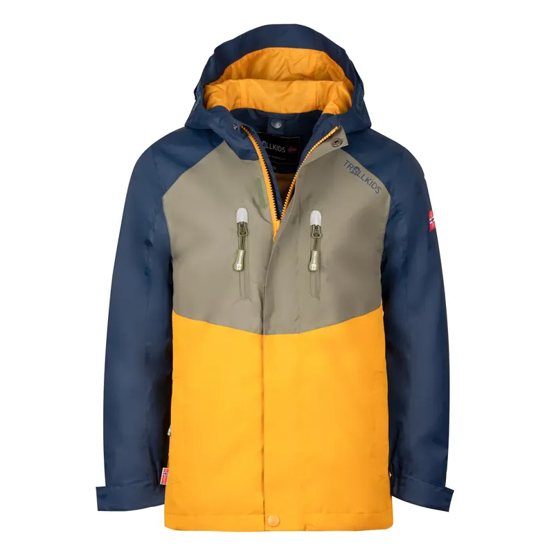 Trollkids Kids Bryggen 3In1 Jacket Moss/Gold/Blue Finale Aktion
