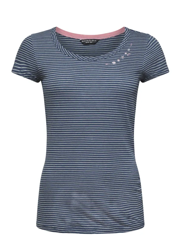 Günstig Chillaz Fancy Flower Shirt W-Indigo Blue Strip Wash