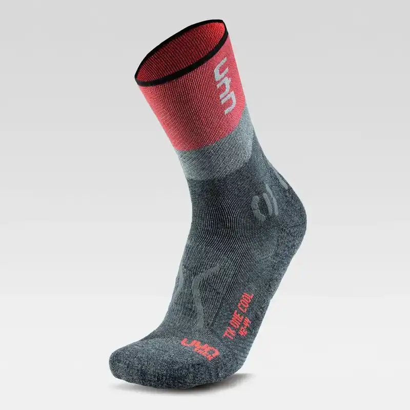 UYN Damen Tracking One Cool Socken - Anthracite/Red Kracherpreis