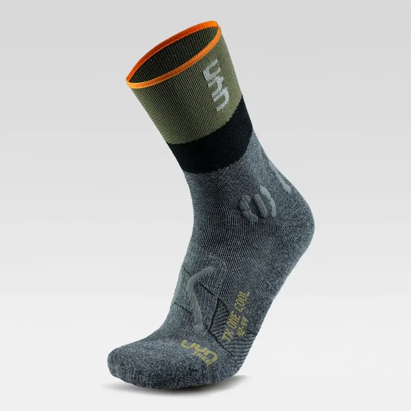 UYN Herren Trekking One Cool Socken - Anthracite/Green Saisonangebot