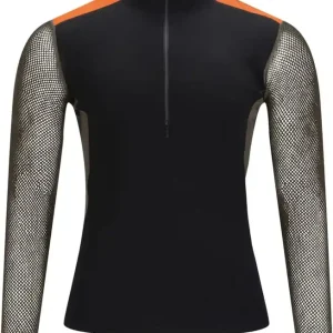 Aclima Woolnet Hybrid Mockneck - Jet Black/ Tarmac Gold Schnäppchen