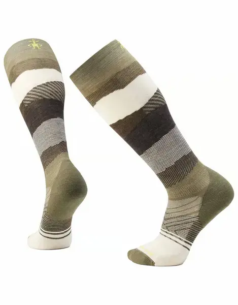 Schneller Versand Smartwool Ski Targeted Cushion Pattern OTC - Moss/Natural