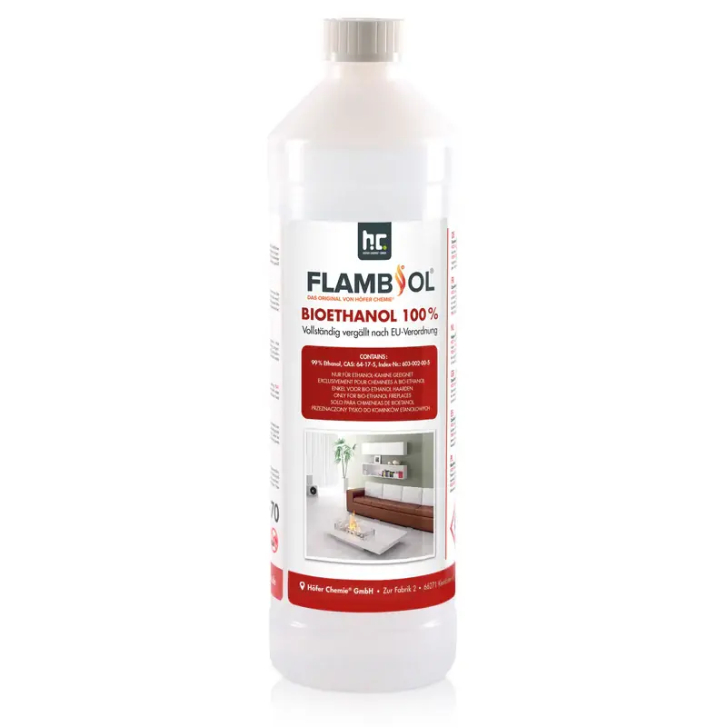 Höfer Chemie Bioethanol Hochrein 100% (Spiritus) 1 Liter Neu Im Sortiment