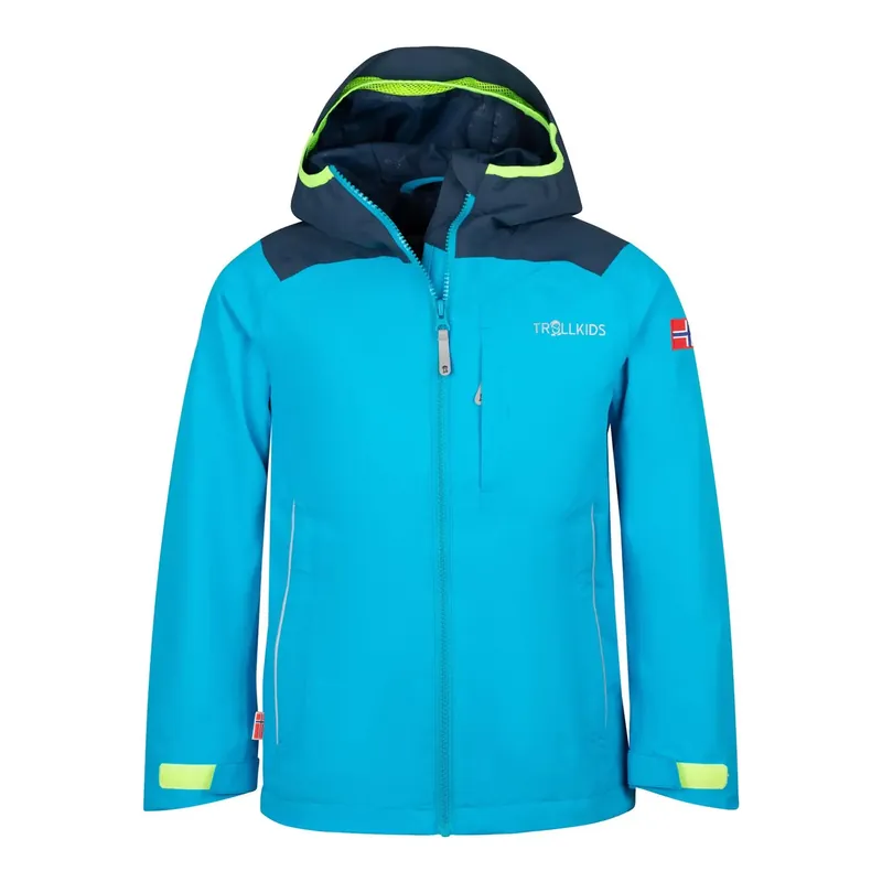 Bestpreis Trollkids Kids Bergen Jacket Night Sky/Blue/Lime