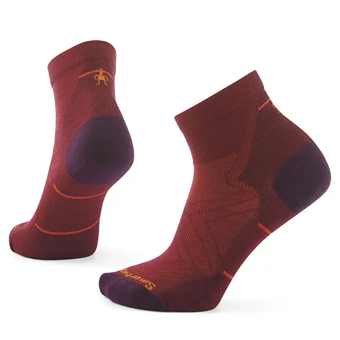 Preisreduziert Smartwool Run Zero Cushion Ankle Woman - Tibetan Red