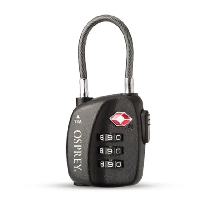 Osprey TSA 3 Dial Cable Lock - Black Markenware