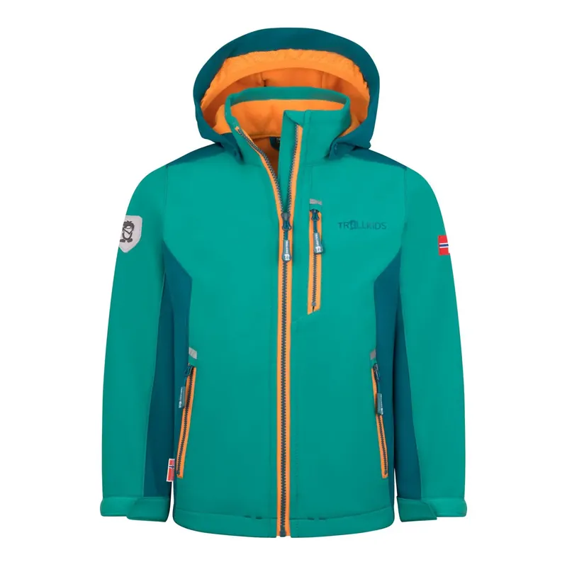 Trollkids Kids Balestrand Jacket - Sea Green/Sunset Preisknaller