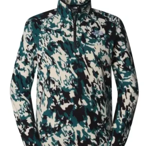 The North Face 100 Glacier Fleece 1/4 Zip Printed - Deep Nori Trail Bestpreis