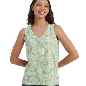 Sale Sherpa Adventure Gear Neha V Neck Tank Women Celery Bhodi Leaf