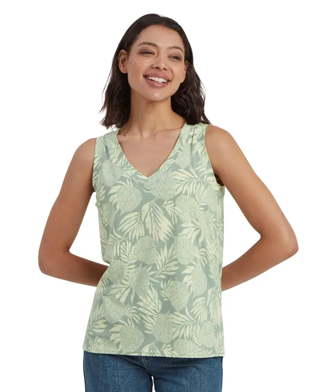 Sale Sherpa Adventure Gear Neha V Neck Tank Women Celery Bhodi Leaf