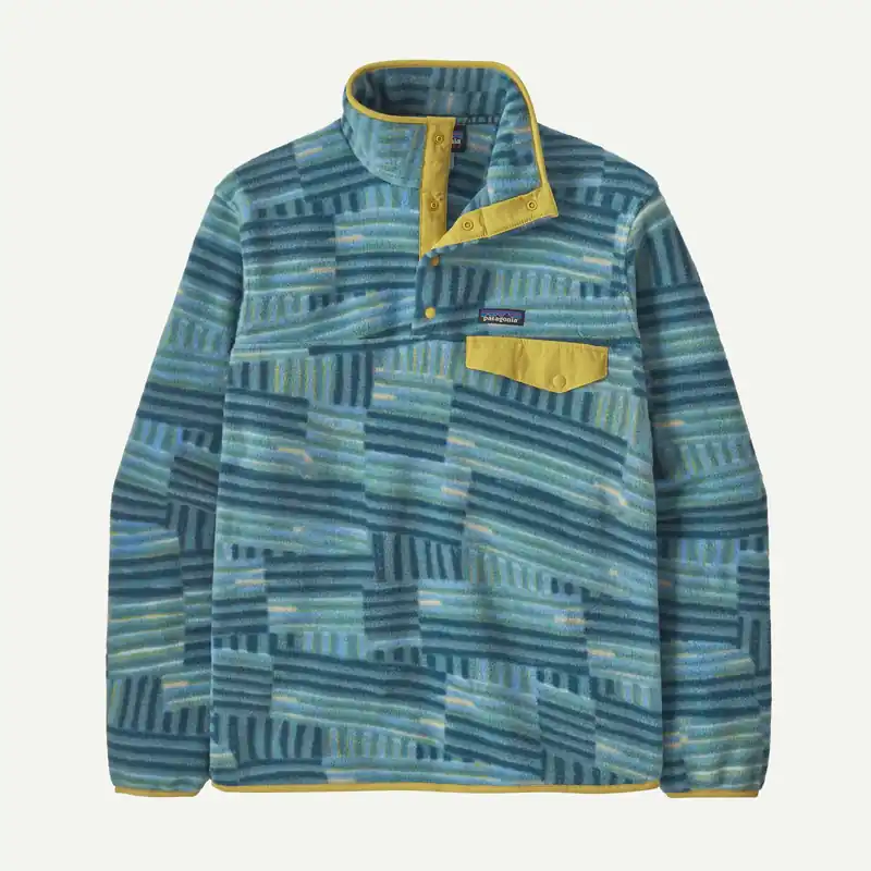 Neu Patagonia Lightweight Synchilla Snap-T Fleece Pullover - Wetland Blue