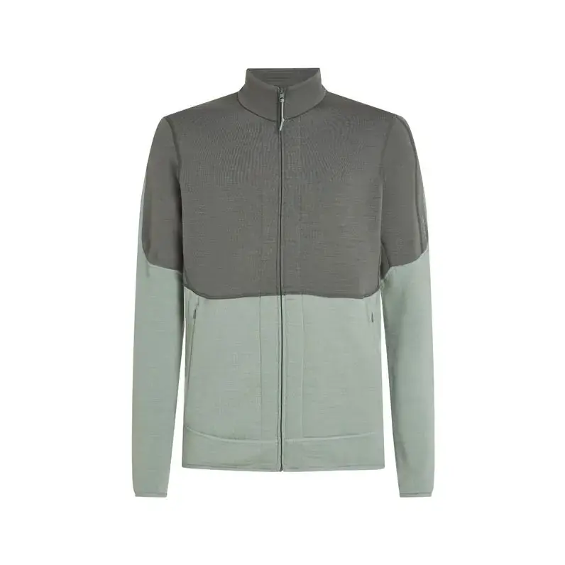 Icebreaker 400 Realfleece Descender LS Zip - Galaxy/Moss Heißes Angebot