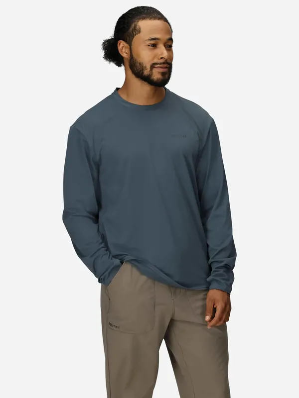 Marmot Langarm Shirt Airexchange Solarshield Crew LS Thunderhead Nur Für Kurze Zeit