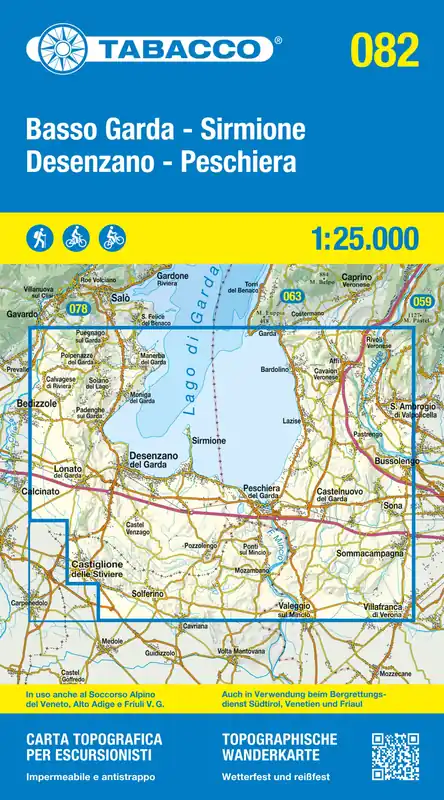 Tabacco WK 82 Basso Garda - Sirmione Desenzano - Peschiera Top-Preis
