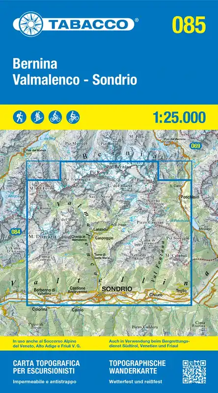 Geprüft Tabacco WK 85 Bernina Val Malenco - Sondrio