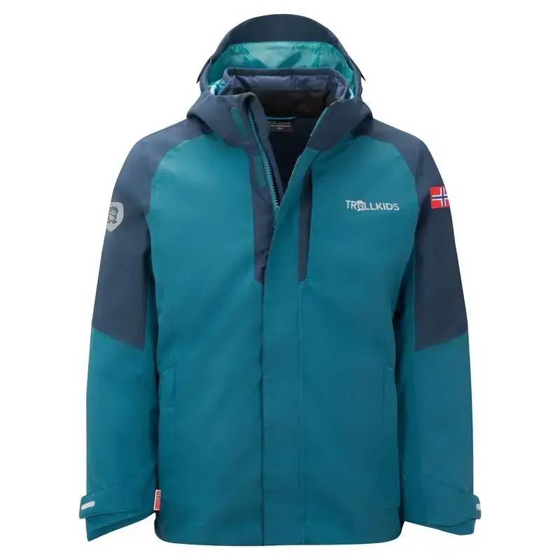 Trollkids Kids Skanden 3In1 Jacket Marine/Mystic Nur Heute