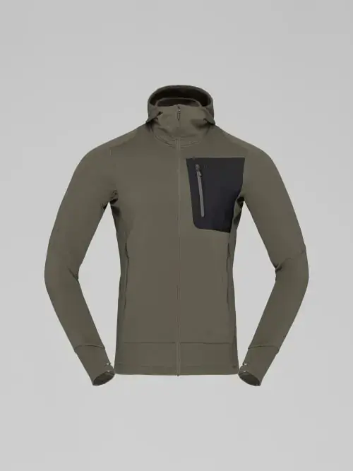 Norrøna Falketind Power Grid Zip Hood Beluga Billig