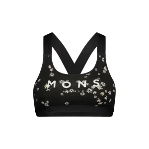 Mons Royale Stella X Back Bra W Black Daisy Sonderaktion
