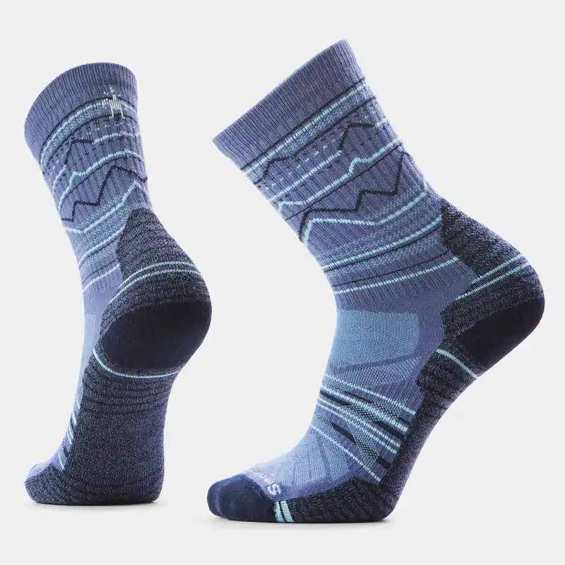Ausverkauf Smartwool Hike Mountain Range Pattern Crew Socks - Nightfall Blue