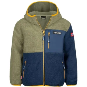 Trollkids Kids Aurlandsfjord Jacket Moss/Blue/Yel - Gr. 116 Sofort Bestellen