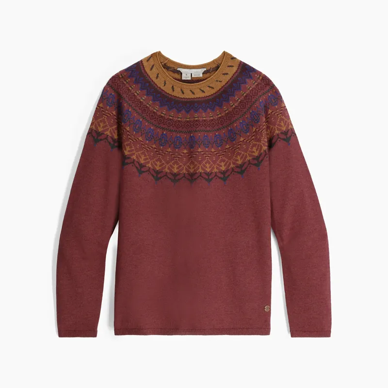 Royal Robbins Westlands Fairisle Crew W Wild Rhubarb Saisonangebot