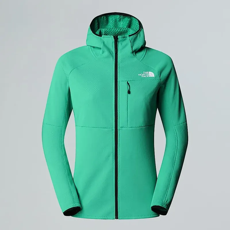 The North Face Future Fleece Full Zip Hoodie Woman Nebula Green Ausverkauf