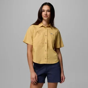 Columbia Brea Falls Woven SS W Sand Dune Versand Am Gleichen Tag