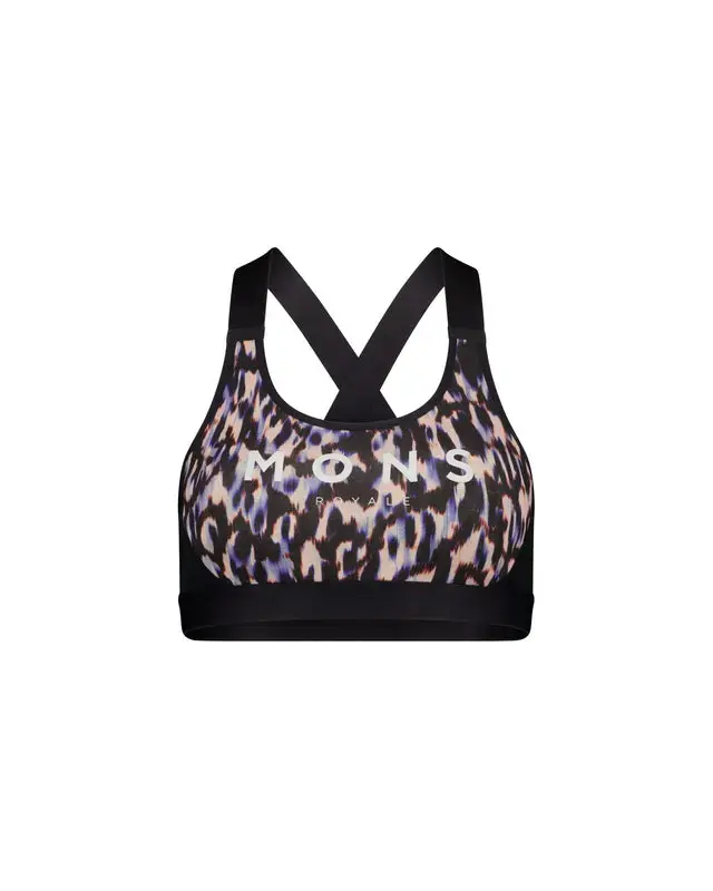 Mons Royale Stella X Back Bra W Rock Leo/Black Nur Für Kurze Zeit