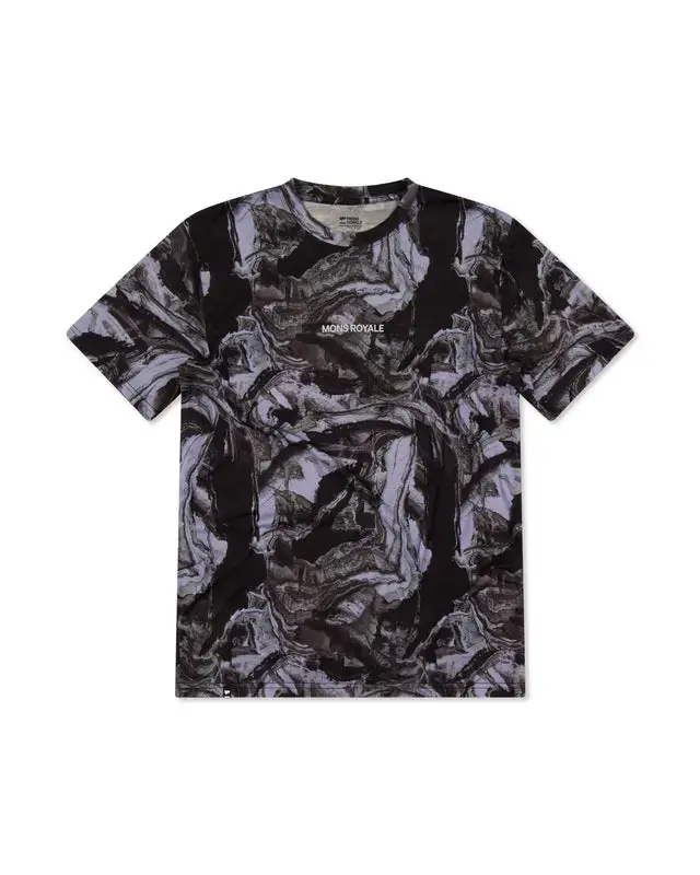 Begrenztes Angebot Mons Royale Icon Merino T-Shirt Rock Camo